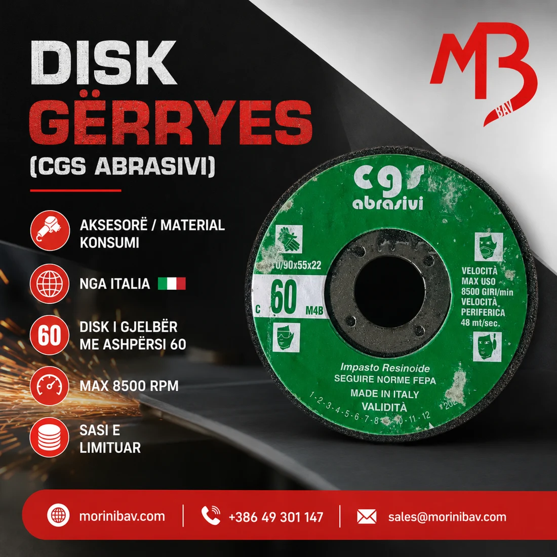 Disk Gërryes CGS Abrasivi (Ashpërsi 60)