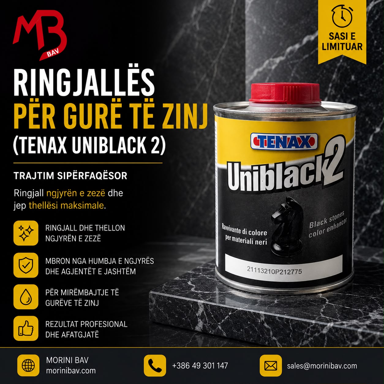 Tenax Uniblack 2 (Ringjallës për Gurë të Zinj)