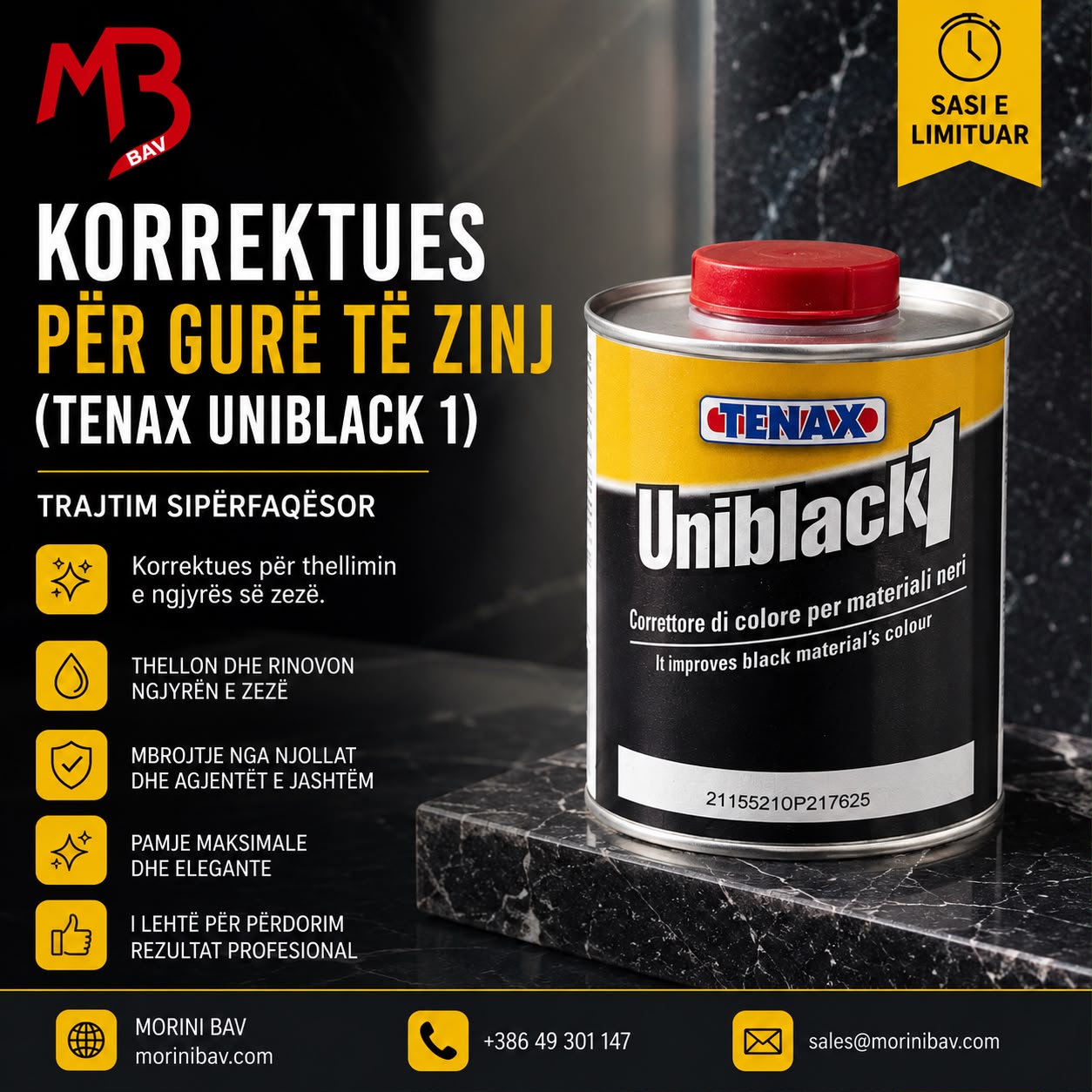 Tenax Uniblack 1 (Korrektues për Gurë të Zinj)